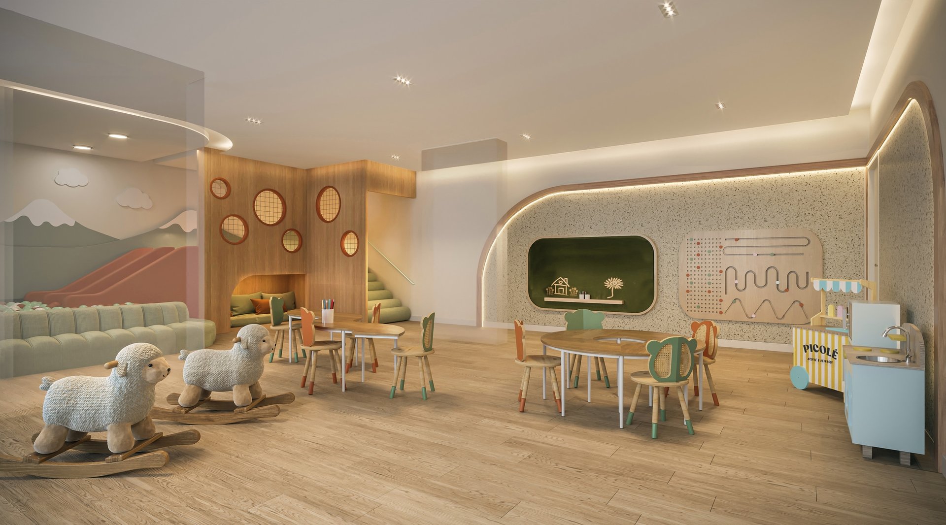 Brinquedoteca c/ 73m² (perspectiva artística)