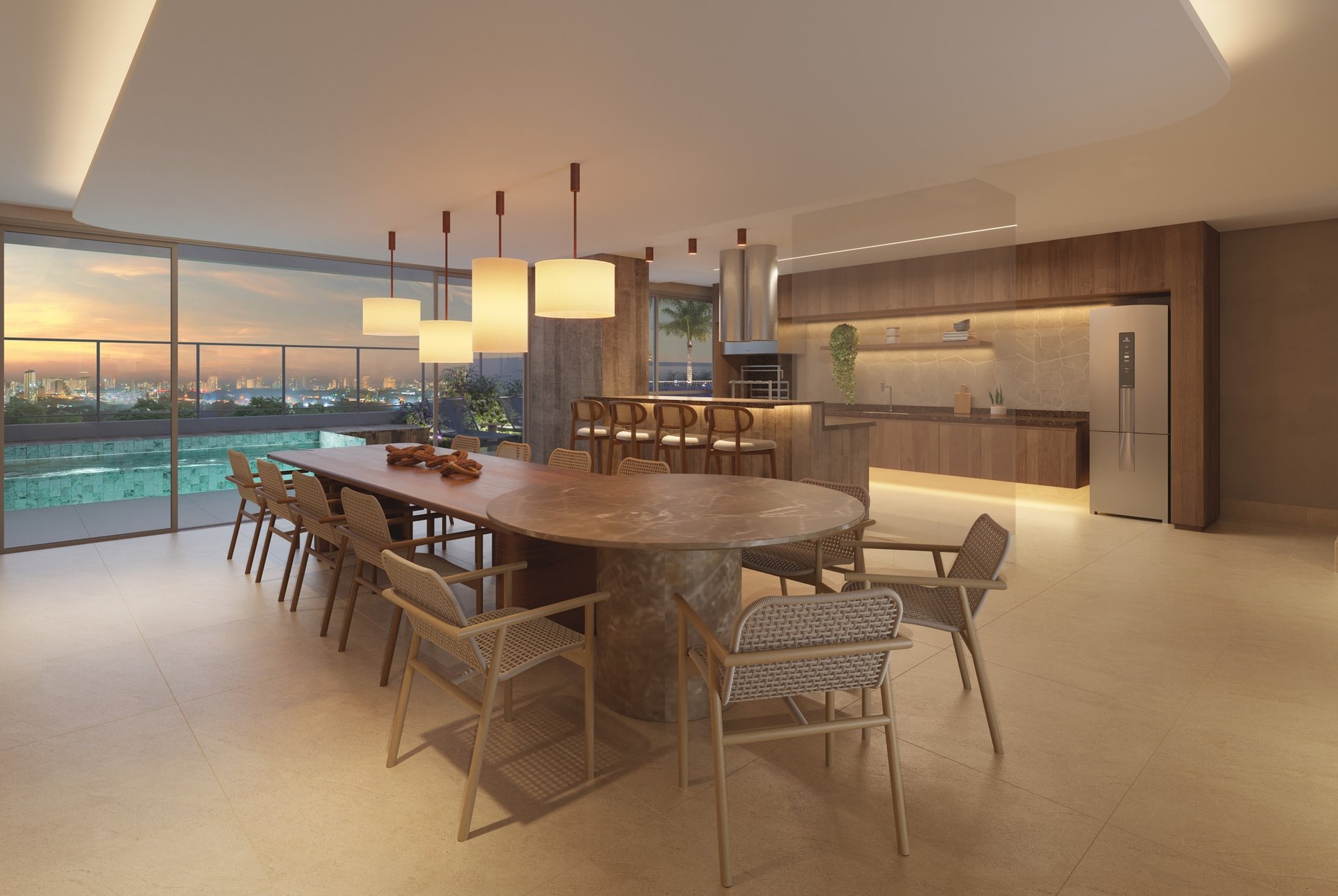 Casa de campo c/ churrasqueira e Spa externo c/ 145m² (perspectiva artística)