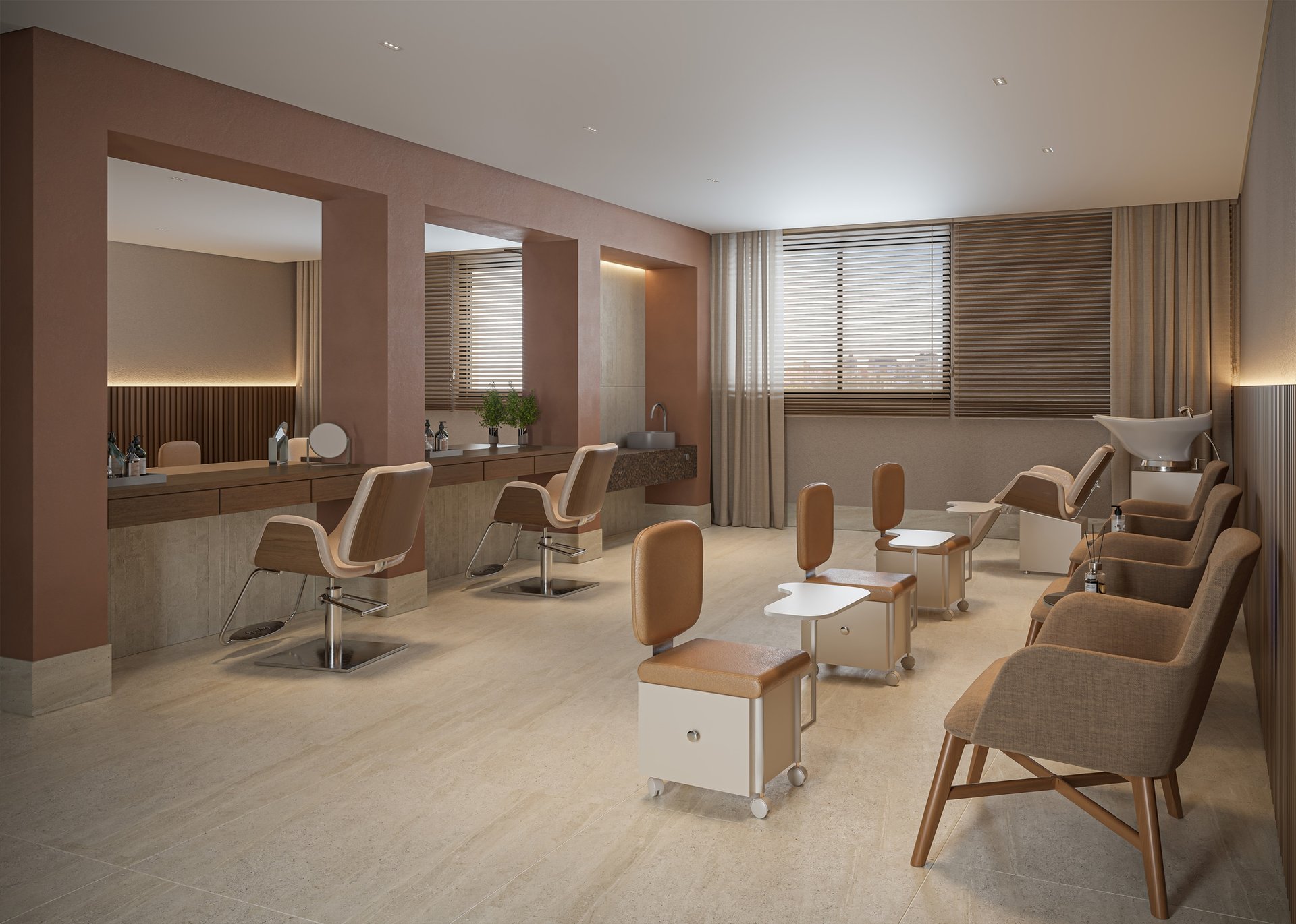 Espaço Beauty c/ 60m² (perspectiva artística)
