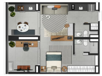 Planta - Unidade Studio Junção​