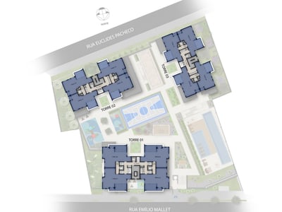 Mapa de unidades no empreendimento