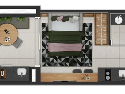 Planta - Unidade Studio​