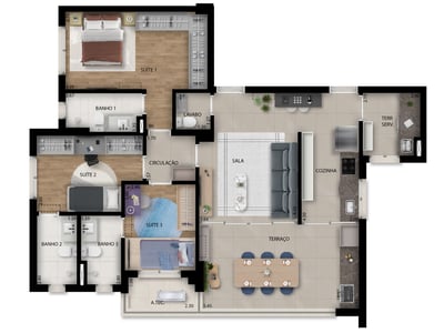 110m2 - 3 suítes