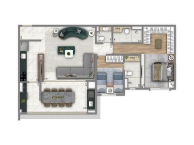 100m²