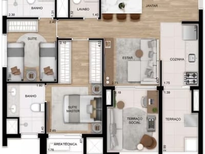 76m²