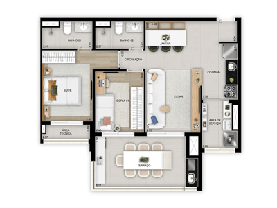 75m²
