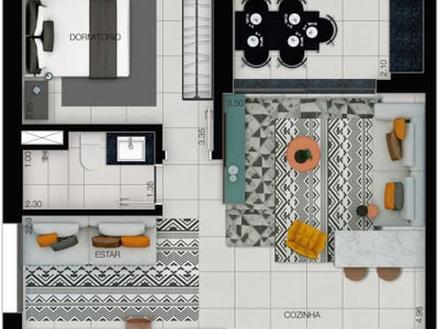 57m²