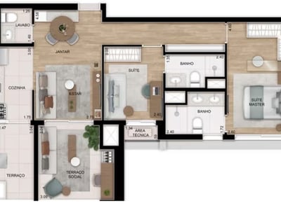 80m²