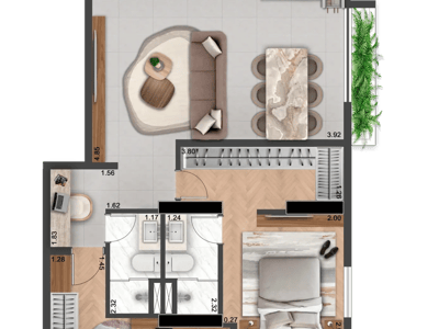 69m²
