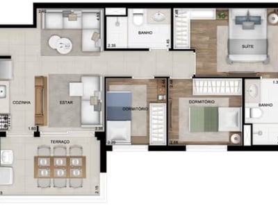 66m²