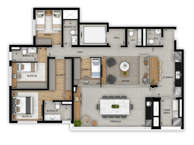 144m²