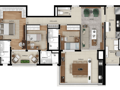 129m²