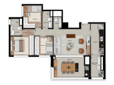 95m²