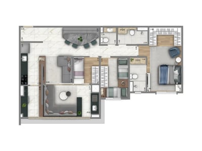 100m²
