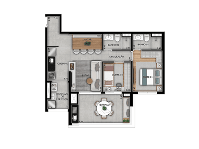 72m²