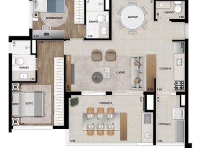 65m²