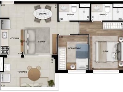 55m²