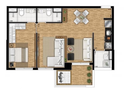 60m²