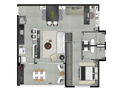 77m²