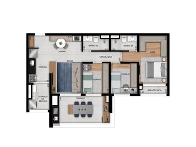 86m²