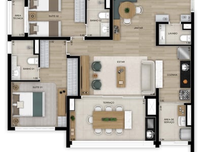 91m²