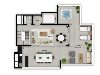 261m²