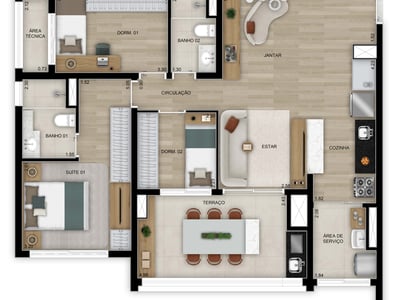 91m²