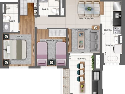 66m²