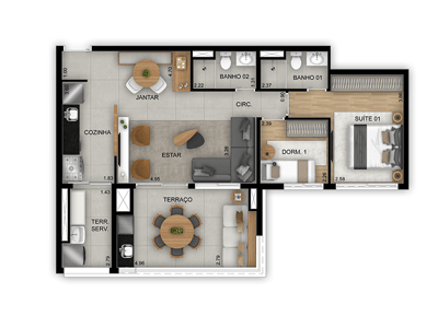 82m²