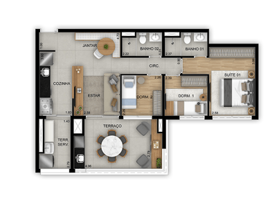 82m²
