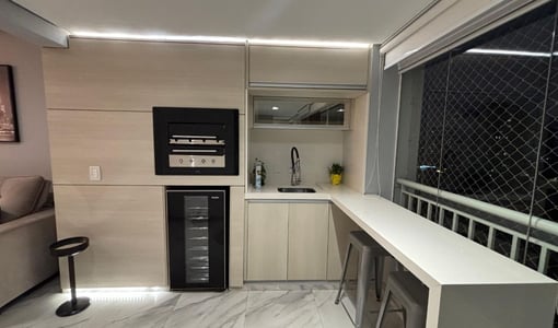 Área gourmet com bancada