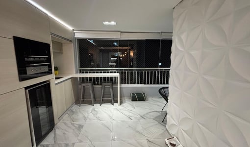 Varanda com bancada
