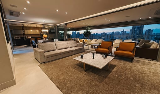 Sala de estar com vista