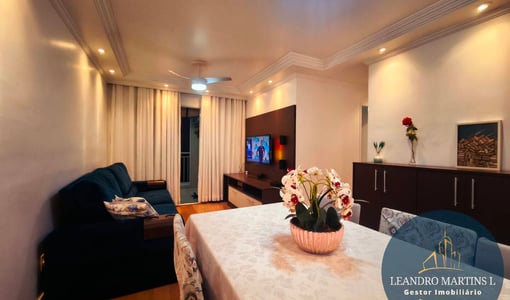 Apartamento à Venda com 3 dormitórios e Varanda em Campo Grande - SP