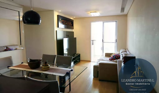 Apartamento à venda, 72m², 3 dormitórios e Varanda Gourmet, Interlagos - SP