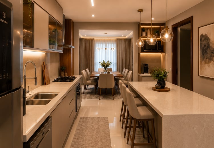 Cozinha com bancada