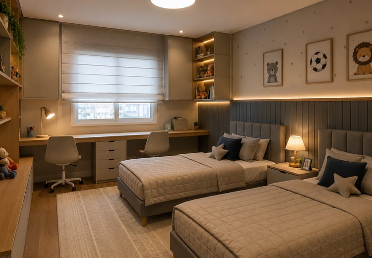 Quarto com duas camas