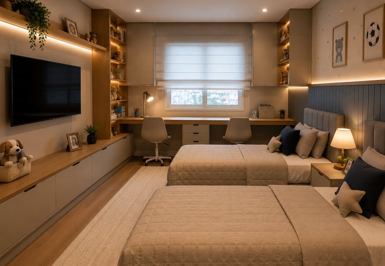 Quarto com duas camas