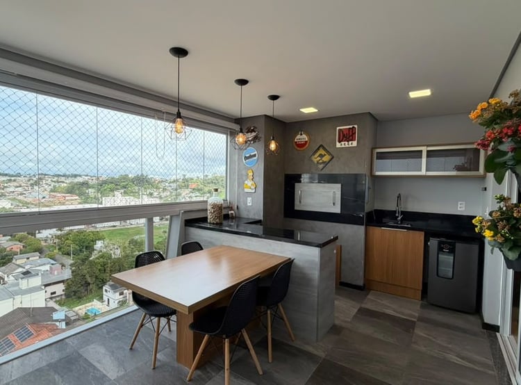 Varanda gourmet com vista