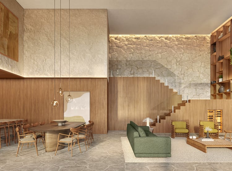 Interior — pé-direito duplo