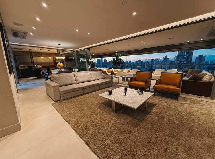 Sala de estar com vista