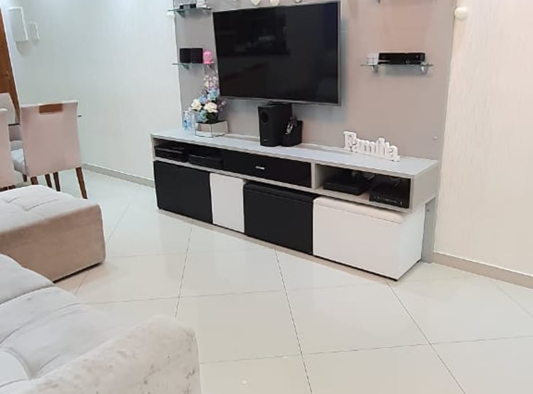 Painel para TV na sala