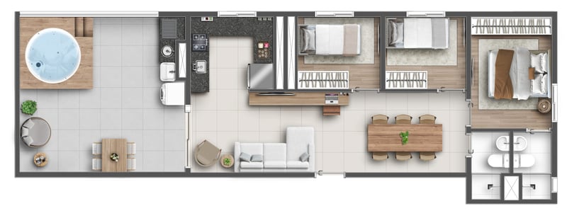 Planta 1 do Hug Serenity