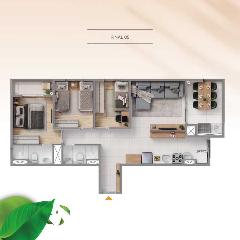 Planta 1 do Brisas da Praça 