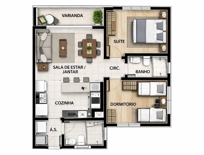 Planta 1 do Vista Living