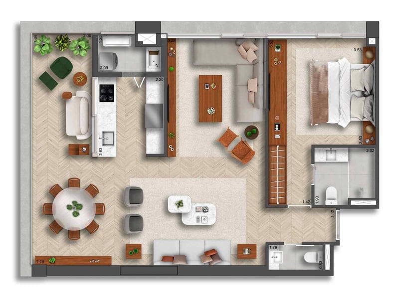 90m² do 155 Jerônimo