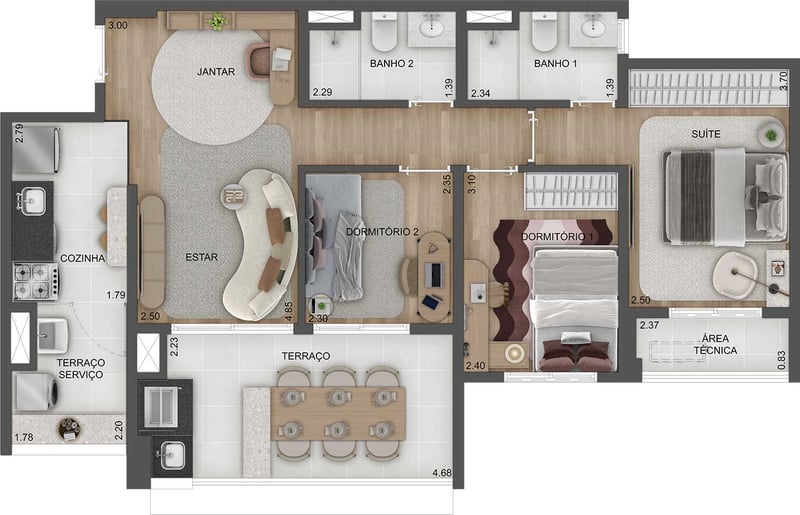 79m² do Torino Mooca Città