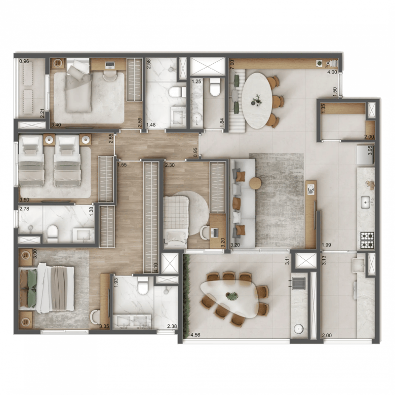 132m² do Raízes L’avenir
