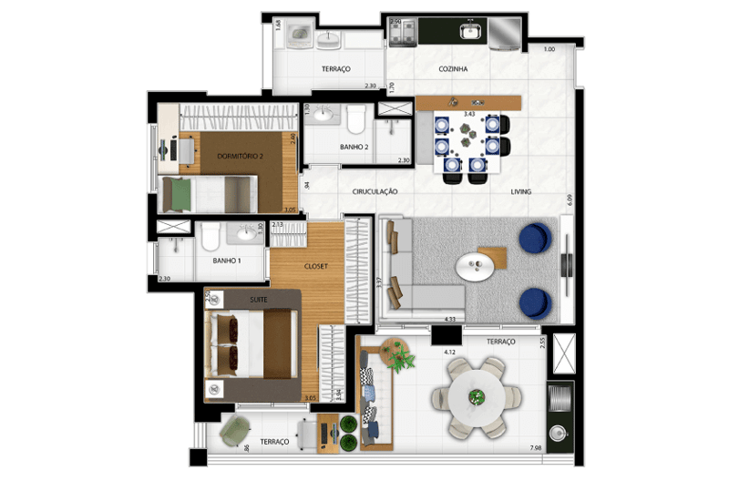 81m² do Praça Tatuapé