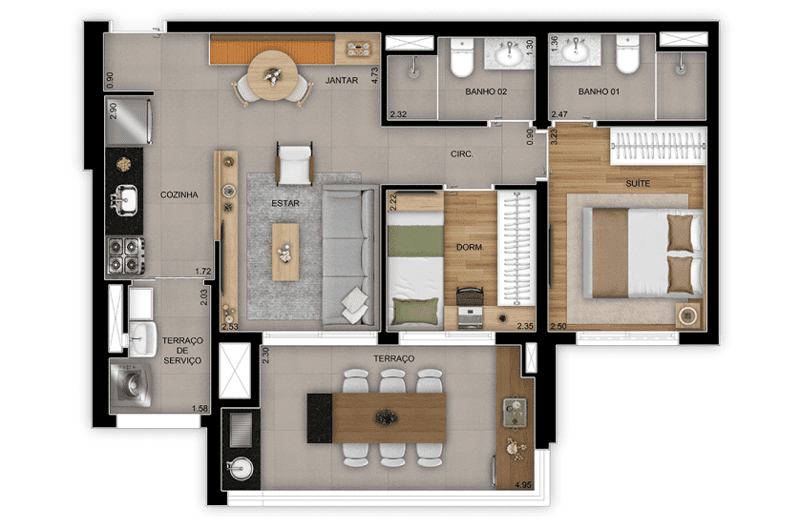 65m² do Varanda Vila Ema